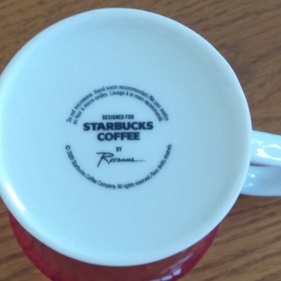 Starbucks Rosanna Red Tree Birds Wish Let Your Heart Be Light Coffee Mug Cup - Picture 5 of 8
